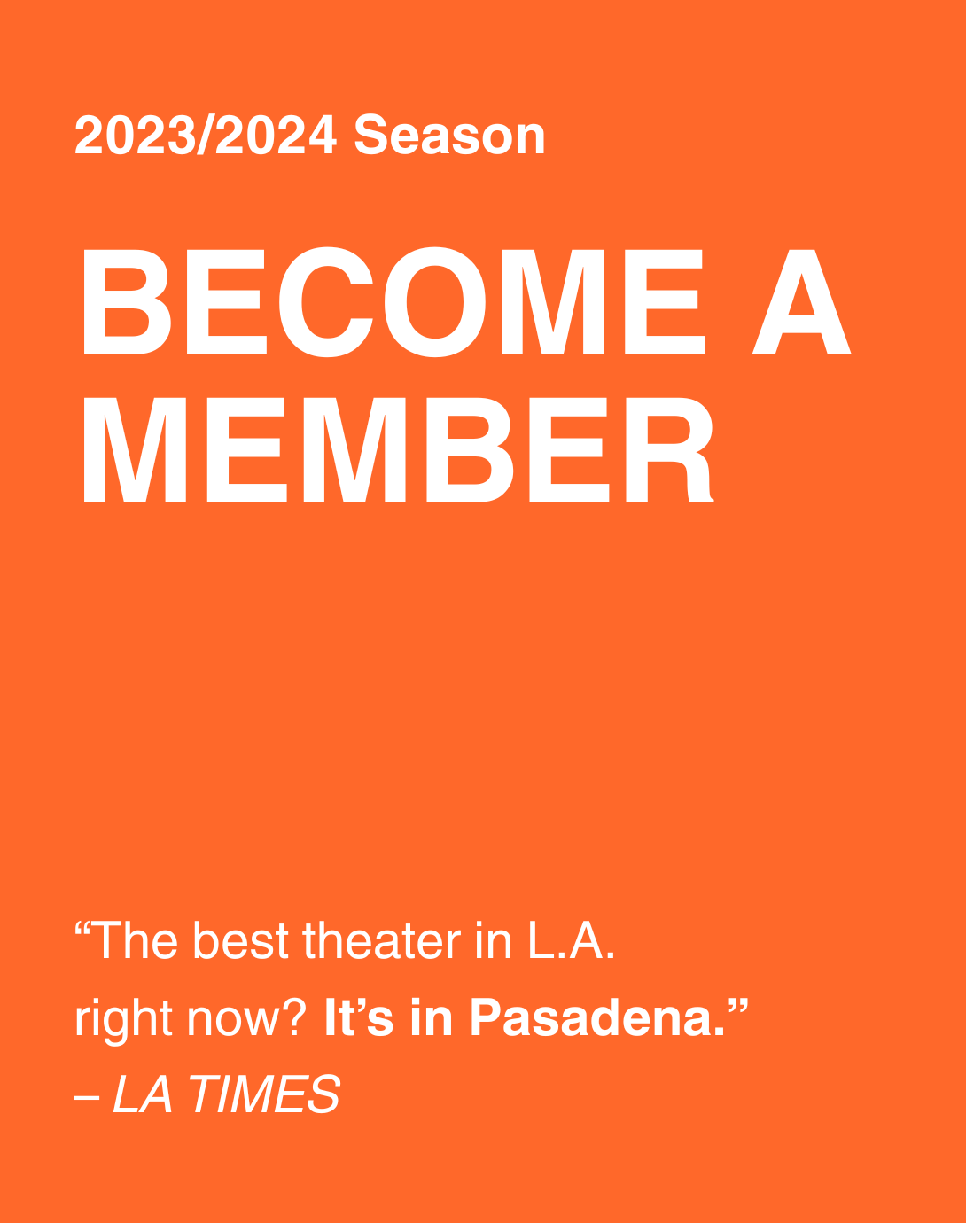 20232024 Season Pasadena Playhouse